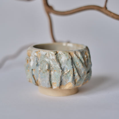 Handcrafted Kurinuki Tea Bowl – Earthy Texture