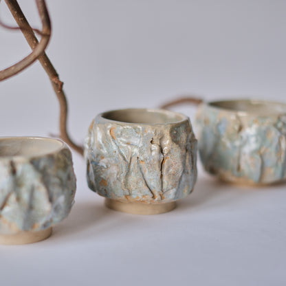 Handcrafted Kurinuki Tea Bowl – Earthy Texture